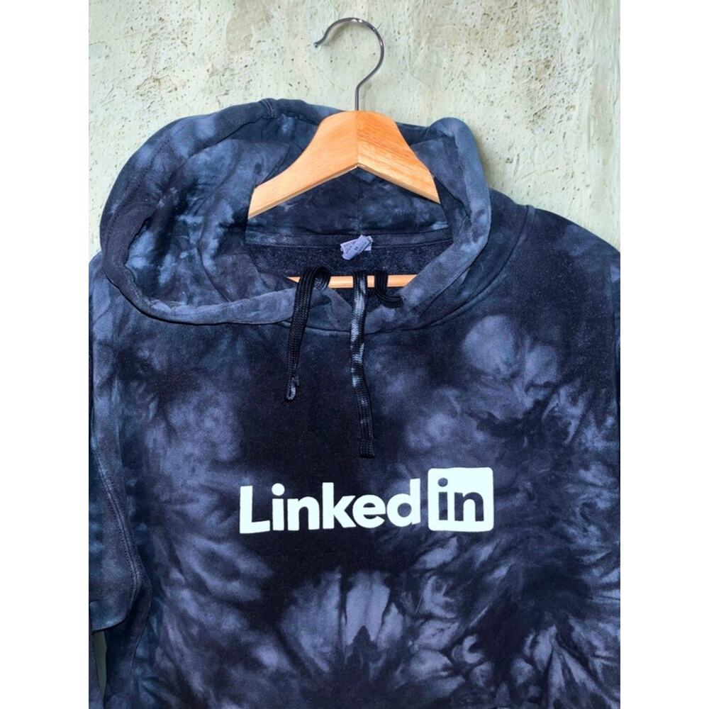 LinkedIn Employee Exclusive Tie-Dye Hoodie Independent Trading Co Sz. M - Picture 2 of 7